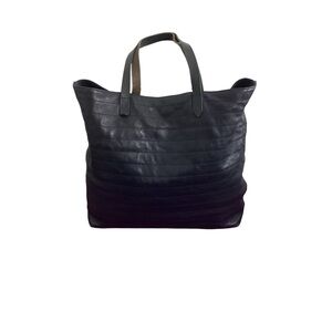 Madewell Leather Navy Blue Tote Shoulder Bag
